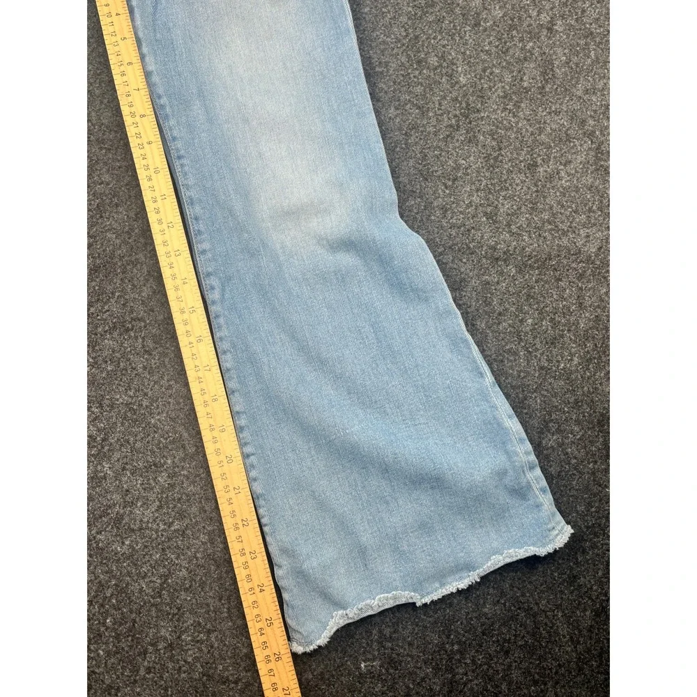 Gap Kids Girls Floral Embroidered High Rise Flare Jeans Light Wash Size 10